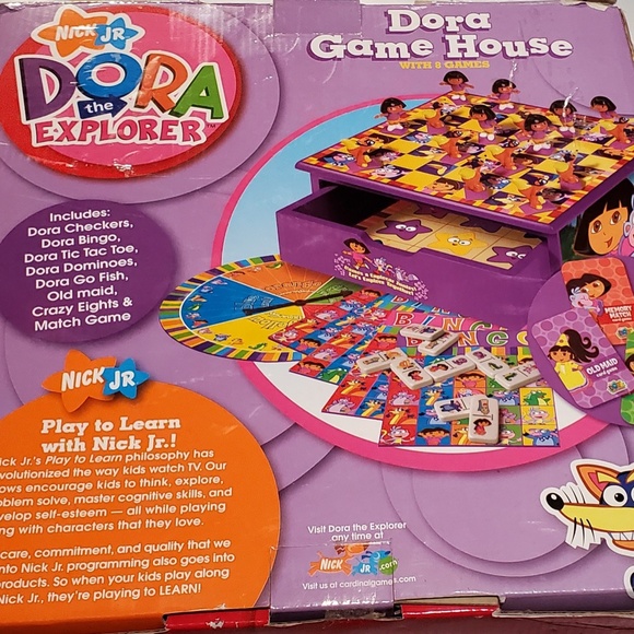 NICK JR. DORA THE EXPLORER GAME HOUSE W/ 8 GAMES 2006 in excellent condition - Picture 3 of 8